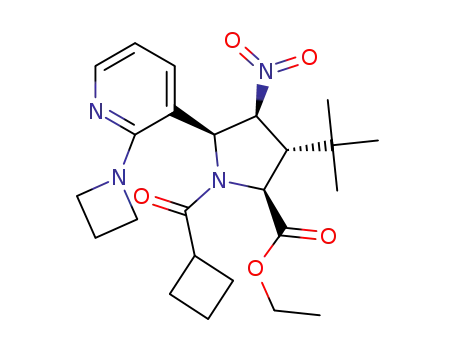 (2S,3R,4S,5S)-ethyl 5-(2-(azetidin-1-yl)pyridin-3-yl)-3-(tert-butyl)-1-(cyclobutanecarbonyl)-4-nitropyrrolidine-2-carboxylate