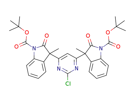 di-tert-butyl 3,3′-(2-chloropyrimidine-4,6-diyl)bis(3-methyl-2-oxoindoline-1-carboxylate)