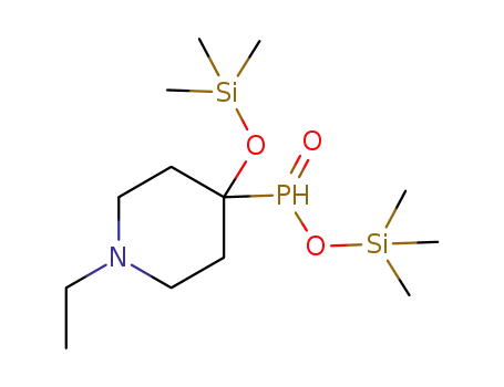 trimethylsilyl 1-ethyl-4-(trimethylsiloxy)piperidin-4-ylphosphinate