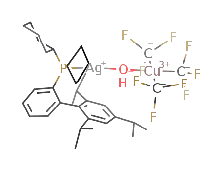 (2'-(dicyclohexylphosphino)-2,4,6-triisopropylbiphenyl)Ag(I)(μ-OH)CuIII(CF3)3