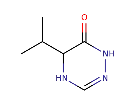 Molecular Structure of 99822-19-2 (1,2,4-Triazin-6(1H)-one, 2,5-dihydro-5-(1-methylethyl)-)