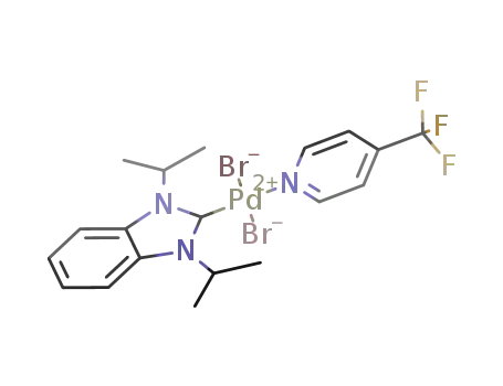 trans-dibromido(1,3-diisopropylbenzimidazolin-2-ylidene)(4-trifluoromethylpyridine)palladium(II)