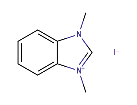 Molecular Structure of 7181-87-5 (1,3-Dimethyl-1H-benzo[d]imidazol-3-ium iodide)
