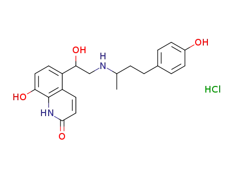 8-hydroxy-5-(1-hydroxy-2-((4-(4-hydroxyphenyl)butan-2-yl)amino)ethyl)quinolin-2(1H)-one hydrochloride