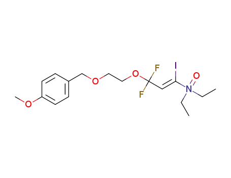 (Z)-N,N-diethyl-3,3-difluoro-1-iodo-3-(2-((4-methoxybenzyl)oxy)ethoxy)prop-1-en-1-amine N-oxide