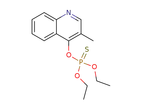 Thiophosphoric acid O,O'-diethyl ester O''-(3-methyl-quinolin-4-yl) ester