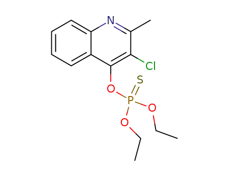 Thiophosphoric acid O-(3-chloro-2-methyl-quinolin-4-yl) ester O',O''-diethyl ester