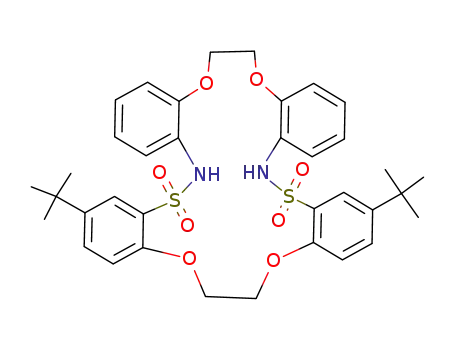 4',5''''-Di-t-butyl-5,6,9,10,15,16,19,20-tetrabenzo-8,17-diaza-1,4,11,14-tetraoxa-7,18-dithiacycloicosane-7,7,18,18-tetraoxide