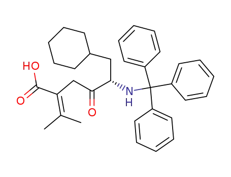 (6S)-7-Cyclohexyl-2-methyl-6-(N-triphenylmethyl)-amino-5-oxohept-2-ene-3-oic acid