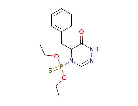 (5-Benzyl-6-oxo-5,6-dihydro-1H-[1,2,4]triazin-4-yl)-phosphonothioic acid O,O-diethyl ester