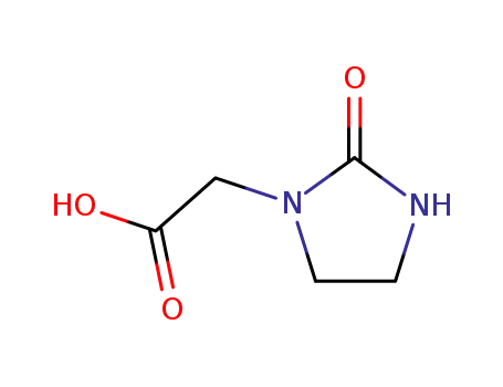 Molecular Structure of 87219-22-5 ((2-OXO-IMIDAZOLIDIN-1-YL)-ACETIC ACID)