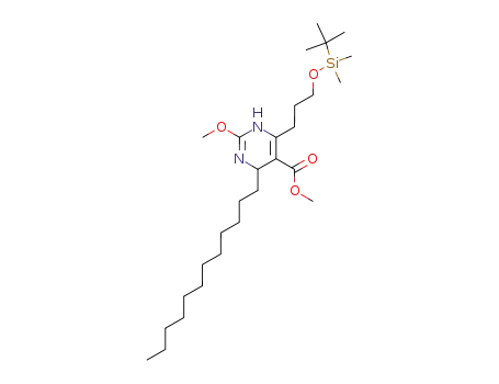 methyl 6-<3-<(tert-butyldimethylsilyl)oxy>propyl>-4-dodecyl-1,4-dihydro-2-methoxypyrimidine-5-carboxylate