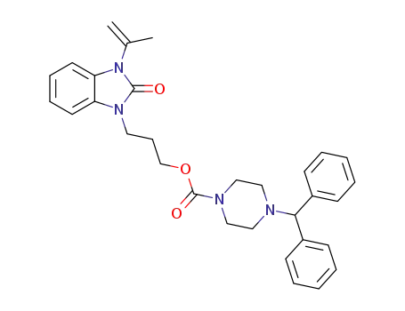 3-(2,3-Dihydro-3-methylethenyl-2-oxo-1H-benzimidazol-1-yl)propyl 4-(Diphenylmethyl)-1-piperazinecarboxylate