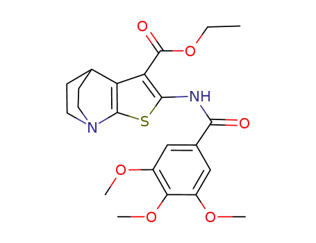 Molecular Structure of 112290-20-7 (ethyl 2-{[(3,4,5-trimethoxyphenyl)carbonyl]amino}-5,6-dihydro-4H-4,7-ethanothieno[2,3-b]pyridine-3-carboxylate)