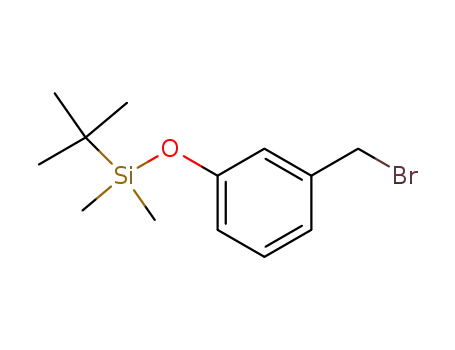 Molecular Structure of 131362-25-9 (Silane, [3-(bromomethyl)phenoxy](1,1-dimethylethyl)dimethyl-)