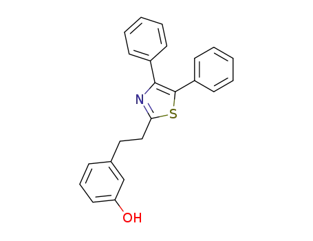 Molecular Structure of 137218-32-7 (Phenol, 3-[2-(4,5-diphenyl-2-thiazolyl)ethyl]-)