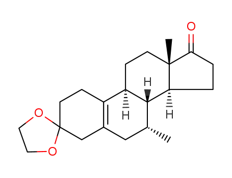 Molecular Structure of 141664-12-2 ((7α)-Methyl Androstenedione 3-Ethylene Ketal)
