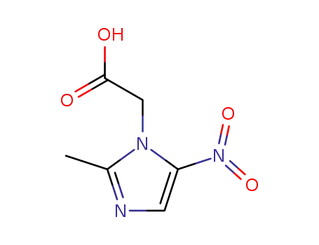 Molecular Structure of 1010-93-1 (2-methyl-5-nitroimidazol-1-ylacetic acid)