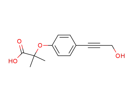 2-<4-(3-hydroxypropynyl)phenoxy>-2-methylpropanoic acid