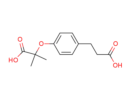 2-<4-(2-carboxyethyl)phenoxy>-2-methylpropanoic acid