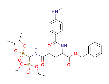 Nα-<4-(N-methylamino)benzoyl>-Nδ-<1,1-bis(diethylphosphono)methyl>glutamine benzyl ester