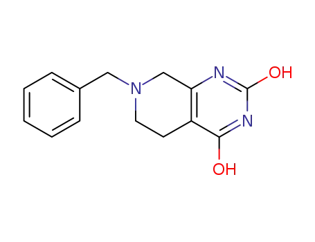 Molecular Structure of 62459-02-3 (7-benzyl-5,6,7,8-tetrahydropyrido[3,4-d]pyrimidine-2,4(1H,3H)-dione)