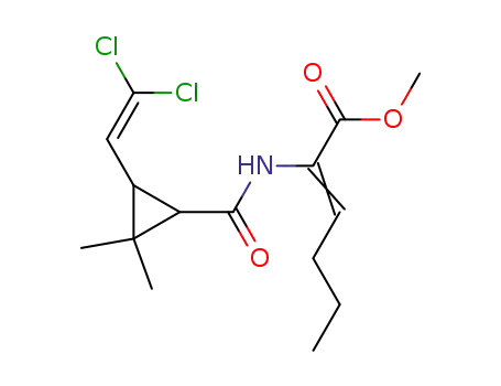 (Z)-2-{[3-(2,2-Dichloro-vinyl)-2,2-dimethyl-cyclopropanecarbonyl]-amino}-hex-2-enoic acid methyl ester