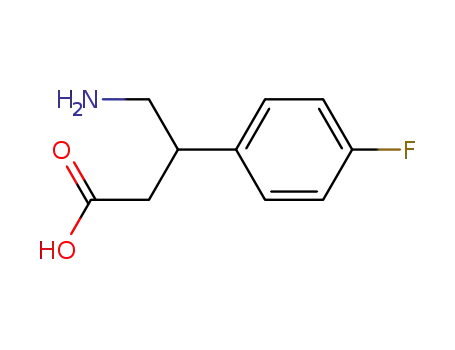 Molecular Structure of 52237-19-1 (4-amino-3-(4-fluorophenyl)butanoic acid)