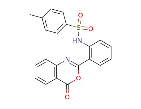 Molecular Structure of 3808-20-6 (N-[2-(4-oxo-4H-3,1-benzoxazin-2-yl)phenyl]-p-toluenesulphonamide)