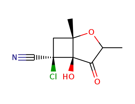 (1S,5S,6R)-6-Chloro-5-hydroxy-1,3-dimethyl-4-oxo-2-oxa-bicyclo[3.2.0]heptane-6-carbonitrile