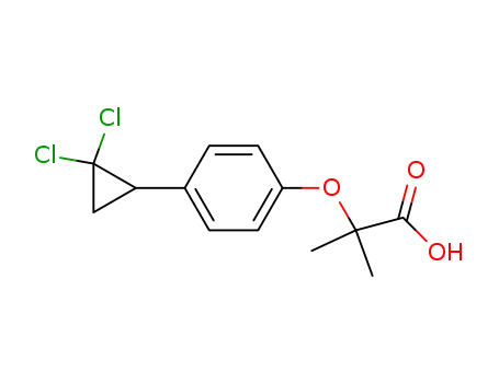 (+)-2-<4-(2,2-dichlorocyclopropyl)phenoxy>-2-methylpropanoic acid