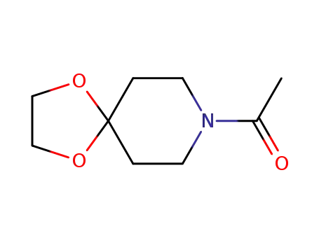 Molecular Structure of 176910-35-3 (1,4-Dioxa-8-azaspiro[4.5]decane,  8-acetyl-  (9CI))