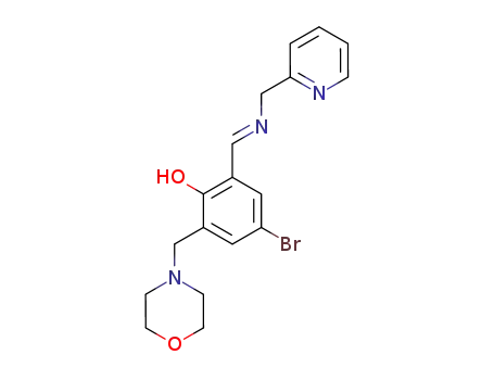 4-bromo-2-(N-morpholinylmethyl)-6-(2-pyridylmethyliminomethyl)phenol