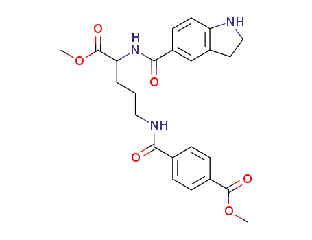 N-{4-[(2,3-Dihydro-1H-indole-5-carbonyl)-amino]-4-methoxycarbonyl-butyl}-terephthalamic acid methyl ester