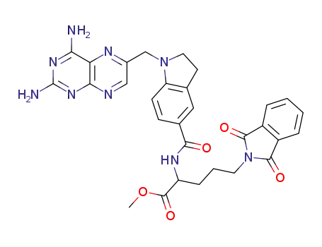 2-{[1-(2,4-Diamino-pteridin-6-ylmethyl)-2,3-dihydro-1H-indole-5-carbonyl]-amino}-5-(1,3-dioxo-1,3-dihydro-isoindol-2-yl)-pentanoic acid methyl ester