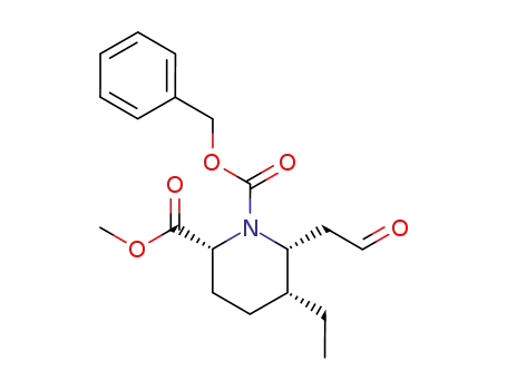 1-benzyl, 2-methyl (2RS,5RS,6RS)-5-ethyl-6-(2-oxoethyl)piperidine-1,2-dicarboxylate