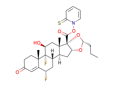 16α,17α-(R)-butylidenedioxy-6α,9α-difluoro-11β-hydroxy-3-oxoandrosta-4-ene-17β-carboxylic acid 2-thioxo-2H-pyridin-1-yl ester