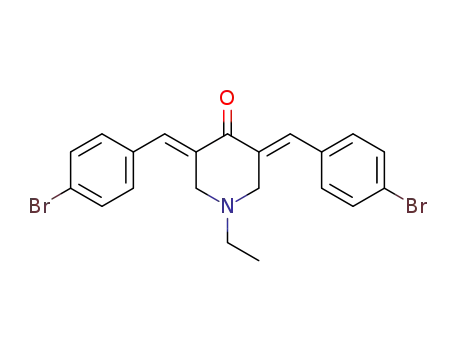 3,5-Bis-[1-(4-bromo-phenyl)-meth-(E)-ylidene]-1-ethyl-piperidin-4-one