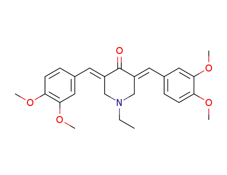 (3E,5E)-3,5-bis(3,4-dimethoxybenzylidene)-1-ethylpiperidin-4-one