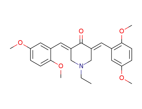 (3E,5E)-3,5-bis(2,5-dimethoxybenzylidene)-1-ethylpiperidin-4-one