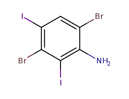 3,6-dibromo-2,4-diiodoaniline