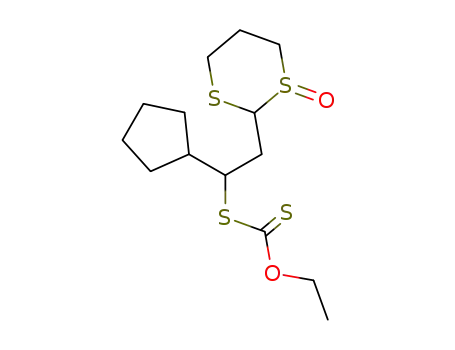 dithiocarbonic acid S-[1-cyclopentyl-2-(1-oxo-1λ4-[1,3]dithian-2-yl)ethyl] ester O-ethyl ester