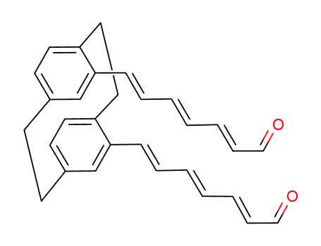(2E,4E,6E)-7-[12-((1E,3E,5E)-7-Oxo-hepta-1,3,5-trienyl)-tricyclo[8.2.2.24,7]hexadeca-1(13),4(16),5,7(15),10(14),11-hexaen-5-yl]-hepta-2,4,6-trienal