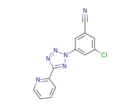 3-chloro-5-(5-pyridin-2-yl-tetrazol-2-yl)-benzonitrile