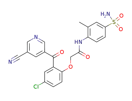2-[4-chloro-2-(5-cyano-pyridine-3-carbonyl)-phenoxy]-N-(2-methyl-4-sulfamoyl-phenyl)-acetamide