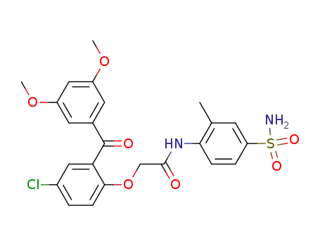 2-[4-chloro-2-(3,5-dimethoxy-benzoyl)-phenoxy]-N-(2-methyl-4-sulfamoyl-phenyl)-acetamide