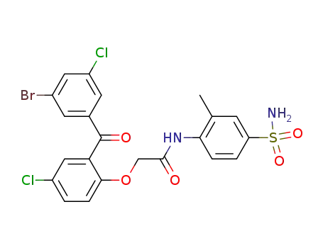 2-[2-(3-bromo-5-chloro-benzoyl)-4-chloro-phenoxy]-N-(2-methyl-4-sulfamoyl-phenyl)-acetamide