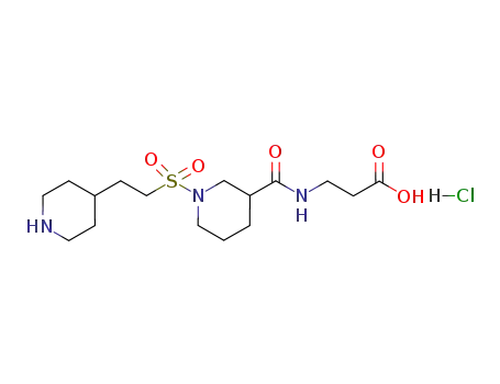 N-3-(4-piperidineethanesulfonyl)-nipecotyl-3-aminopropionic acid.HCl