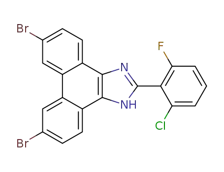 6,9-dibromo-2-(2-chloro-6-fluorophenyl)-1H-phenanthro[9,10-d]imidazole