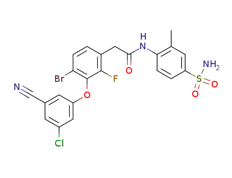 2-[4-Bromo-3-(3-chloro-5-cyano-phenoxy)-2-fluoro-phenyl]-N-(2-methyl-4-sulfamoyl-phenyl)-acetamide